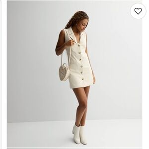 SO Cream Buttoned Blazer Dress